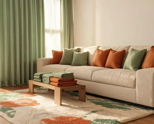 Coordinate curtains with soft furnishings
