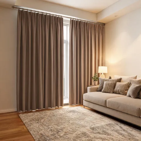 Living room room darkening drapes