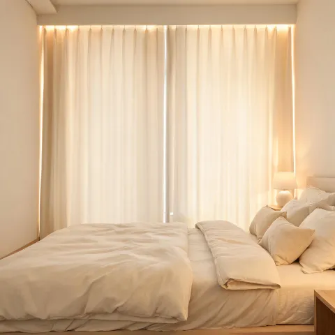 Bedroom blackout curtain set
